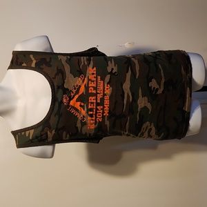 High altitude training mtn climbing art green xl tanktop